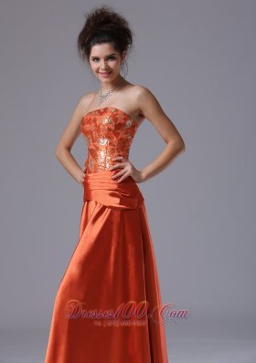 Wholesale Beading Column Dress for Prom Rust Red