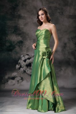 Discount Green Prom Maxi Dress Sweetheart Column