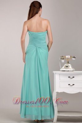 Apple Green Chiffon Beading Prom Dress for Junior