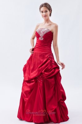 Wine Red Sheath Prom Dress Sequins Crystal Over