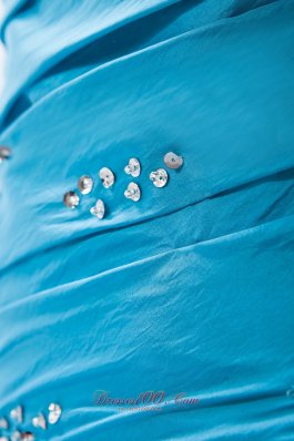 Pretty Teal A-line Prom Dress for Formal Beading