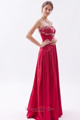 Embroidery Wine Red Sheath Prom Dress Beading