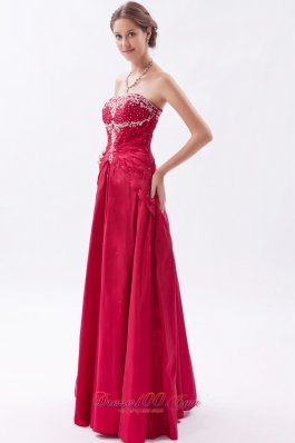 Embroidery Wine Red Sheath Prom Dress Beading