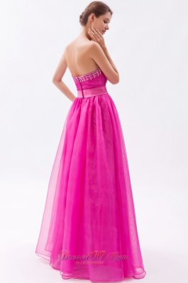 Fuchsia Prom Holiday Dress 2014 A-line Sweetheart Beading