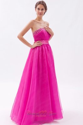 Fuchsia Prom Holiday Dress 2014 A-line Sweetheart Beading