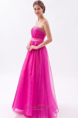 Fuchsia Prom Holiday Dress 2014 A-line Sweetheart Beading