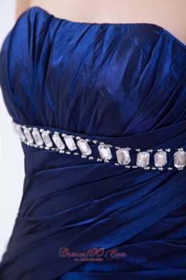 Elegant Royal Blue Prom Dress Beading Pick-ups