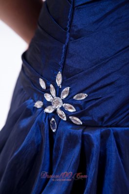 Elegant Royal Blue Prom Dress Beading Pick-ups