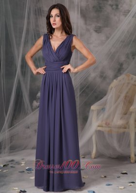 Cheap V-neck Bridesmaid Dress Empire Chiffon