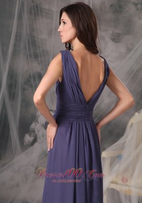 Cheap V-neck Bridesmaid Dress Empire Chiffon