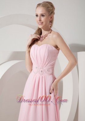 Baby Pink 2013 Cocktail Holiday Dress Chiffon Beading High-low