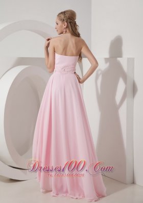 Baby Pink 2013 Cocktail Holiday Dress Chiffon Beading High-low