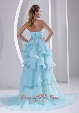 High-low Homecoming Dress For Prom Beading Ruffles