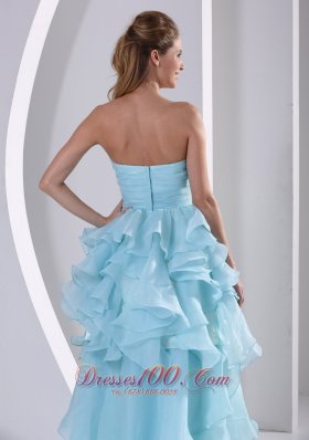 High-low Homecoming Dress For Prom Beading Ruffles