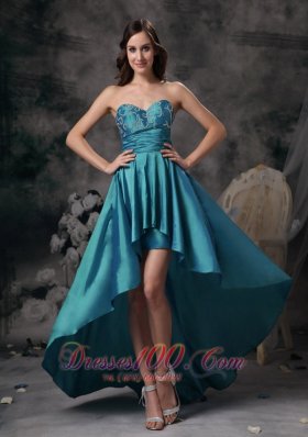 eal Hi-low Appliques Homecoming Dress For Prom