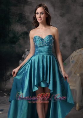 eal Hi-low Appliques Homecoming Dress For Prom