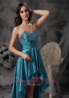 eal Hi-low Appliques Homecoming Dress For Prom