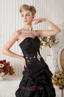 A-line Hi-low Prom Dress For Nightclub Zebra Beading