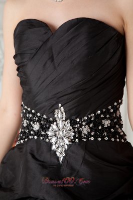 A-line Hi-low Prom Dress For Nightclub Zebra Beading