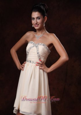 Asymmetrical Prom Gowns Champagne Custom Made