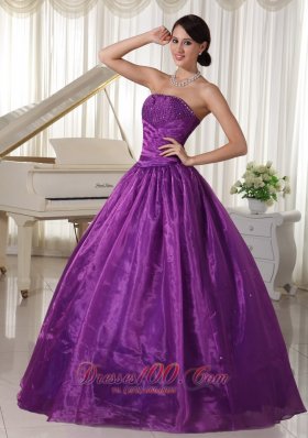 Eggplant Purple 2013 Quinceanera Dress Beading