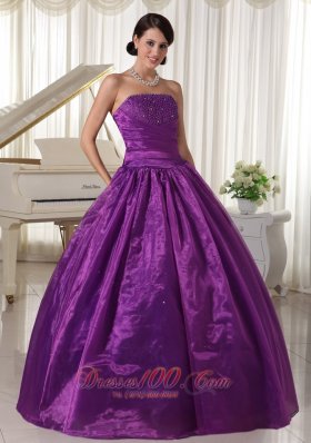 Eggplant Purple 2013 Quinceanera Dress Beading