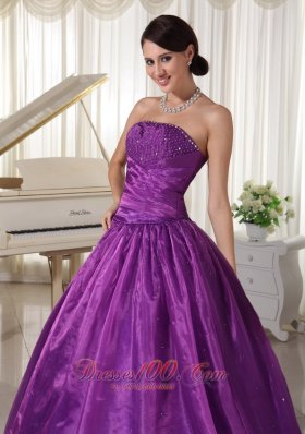 Eggplant Purple 2013 Quinceanera Dress Beading