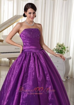 Eggplant Purple 2013 Quinceanera Dress Beading