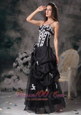 Customize Straps Flowers Prom Dress Pick-ups