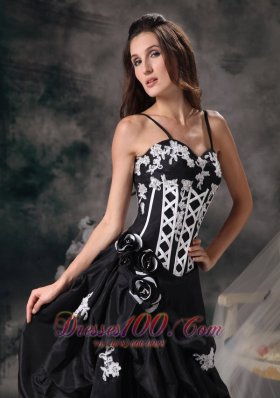 Customize Straps Flowers Prom Dress Pick-ups