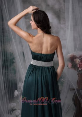 Dark Green Prom Evening Dress Belt Brush Sash