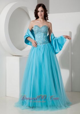 Light Blue Quinceanera Dress Beading For Cheap