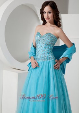 Light Blue Quinceanera Dress Beading For Cheap