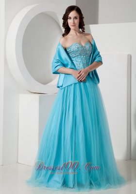 Light Blue Quinceanera Dress Beading For Cheap