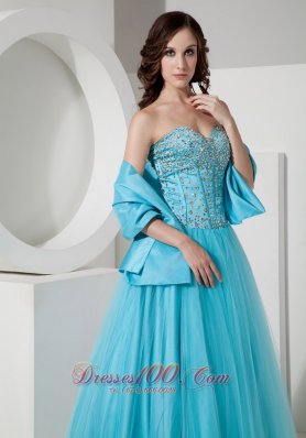 Light Blue Quinceanera Dress Beading For Cheap