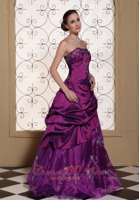 Layered Applique Cheap Graduation dress Purple