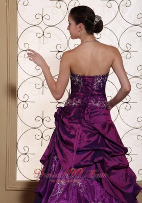 Layered Applique Cheap Graduation dress Purple