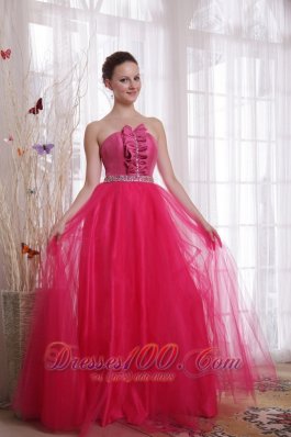 Ruffled Beading Tulle Celebrity Dress Designers