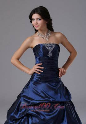 Custom Navy Beadwork Pick-up Military Gown 2014