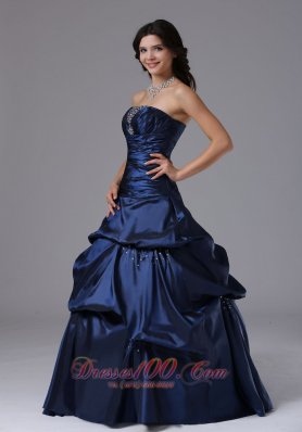 Custom Navy Beadwork Pick-up Military Gown 2014