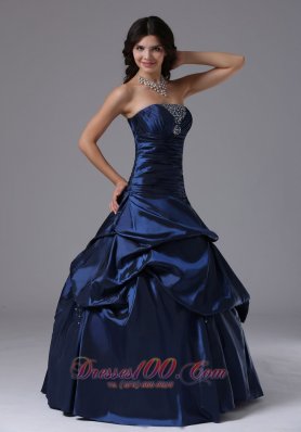 Custom Navy Beadwork Pick-up Military Gown 2014