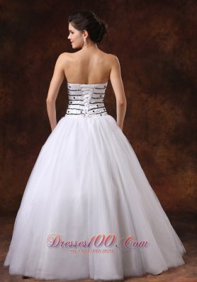 Ball Gown Designers Prom dress White Black Beaded