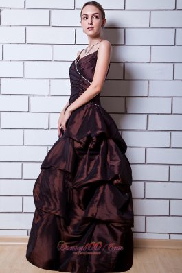 Pick-ups Style Spaghetti Straps Prom dress 2015