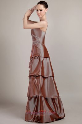 Spaghetti Straps Sequins Taffeta Pick-ups Prom Dress