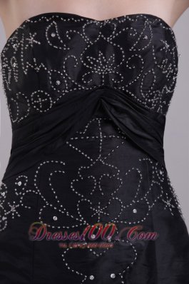 Black Beading Pick-ups Empire Girls Prom Dress