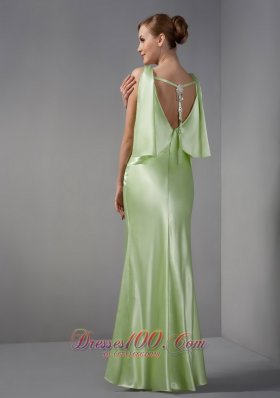 Spring Green Scoop Beading Mother Of The Brides Dress