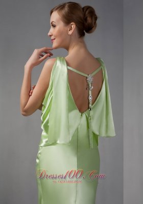 Spring Green Scoop Beading Mother Of The Brides Dress