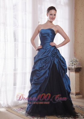 Two-toned Pick-ups Hand Made Prom Dress Brush Train