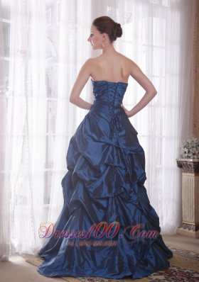 Two-toned Pick-ups Hand Made Prom Dress Brush Train