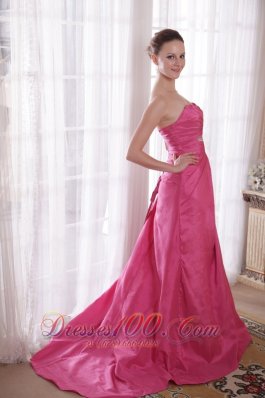 Lace up Rose Pink Court A-line Prom Dress Beaded